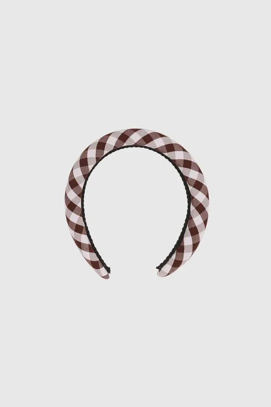 Holly, headband, brown vichy, U