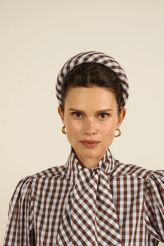 Holly, headband, brown vichy, U