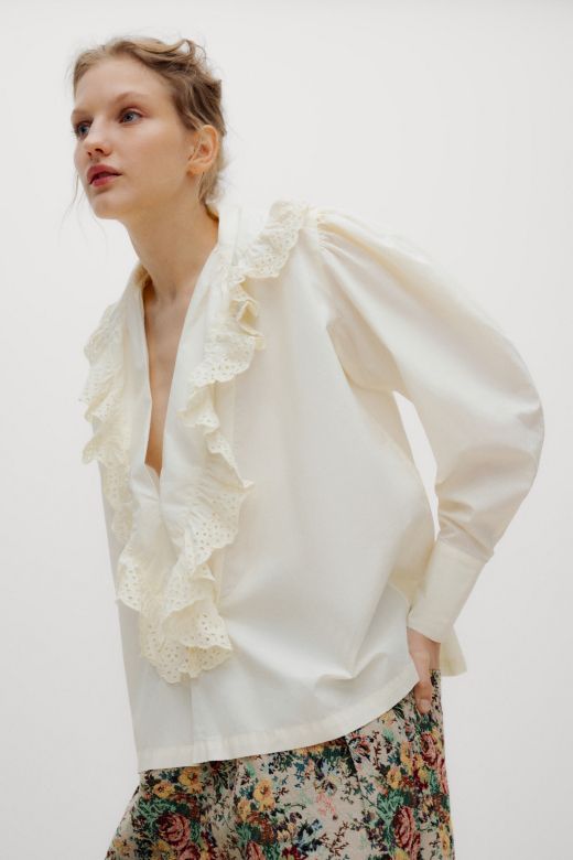 Vega, blouse, whisper white, Size: XS