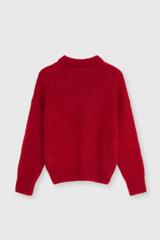 Cozy Woman Jumper, red, Size: XS