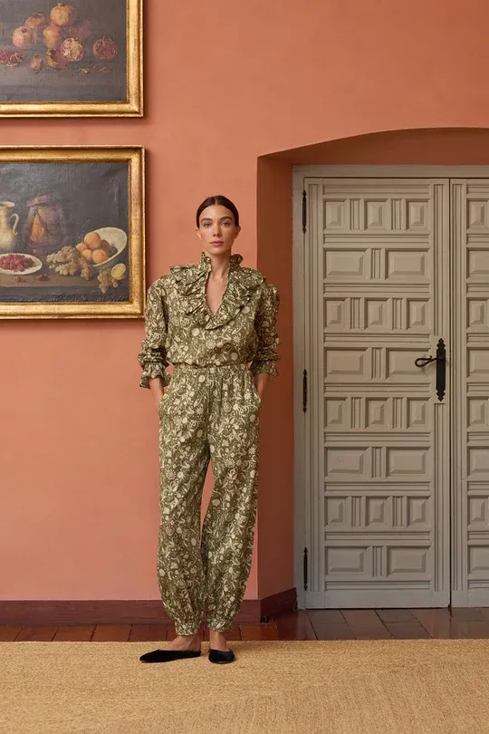Barbara, shirt, olive liberty
