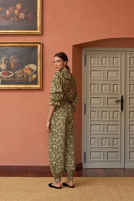 Barbara, shirt, olive liberty