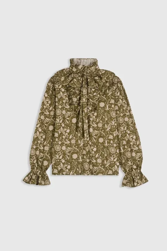 Barbara, shirt, olive liberty, Size: 36