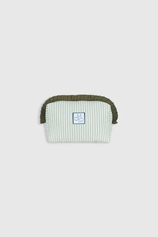 Amy, pouch, green stripes