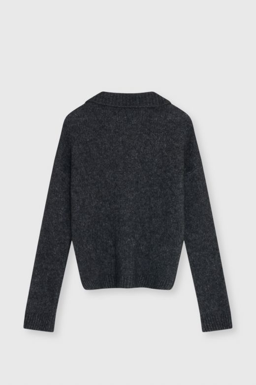 Elara, sweater, dark grey melange