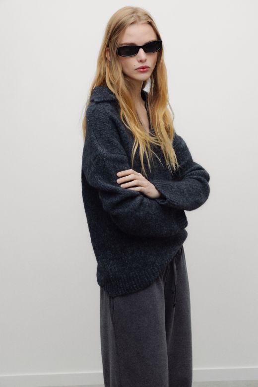 Elara, sweater, dark grey melange