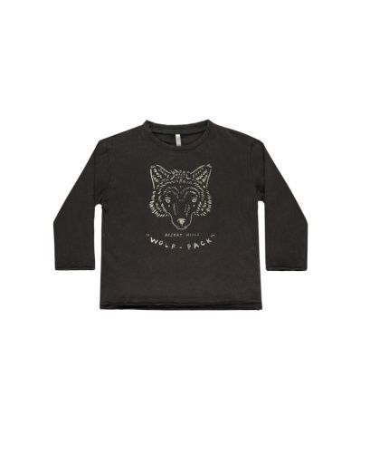 WOLF PACK TEE, Colour: BLACK, Size: 4-5Y