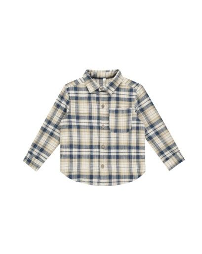 INDIGO PLAID BD, Colour: NATURAL, Size: 10-12Y