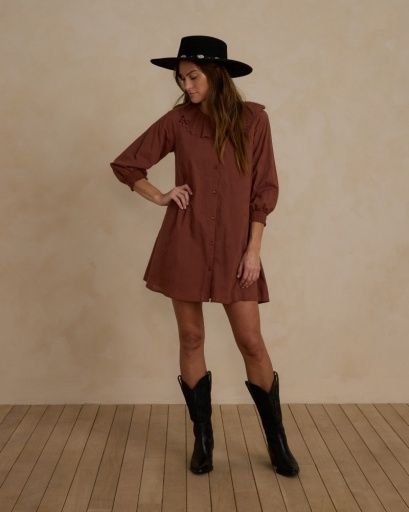 COLETTE DRESS, Colour: BRICK, Size: M