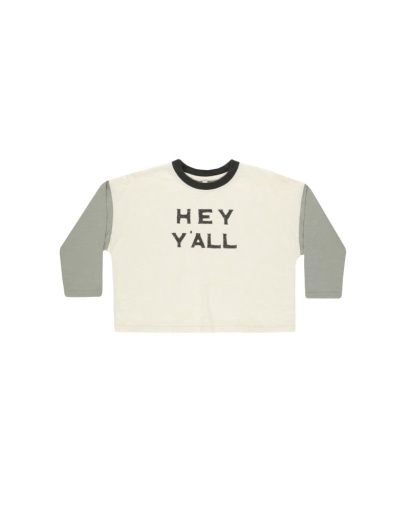 HEY Y'ALL TEE, Colour: NATURAL, Size: 4-5Y
