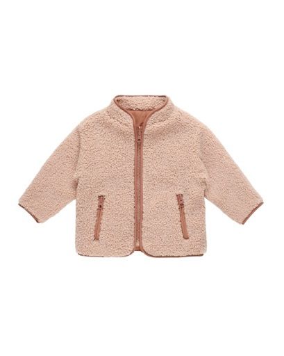 SHEARLING ZIP JACKET || BLUSH, Colour: BLUSH, Season: QMAW24_D3, Size: 3-6M