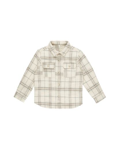 COLLARED LS SHIRT, Colour: STONE, Size: 10-12Y