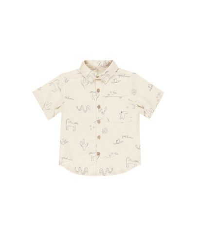 WEST COLLARED SHIRT, Colour: NATURAL, Size: 8-9Y