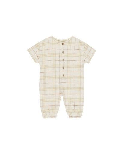 PLAID HAYES JUMPSUIT, Colour: VINTAGE-PLAID, Size: 12-18M