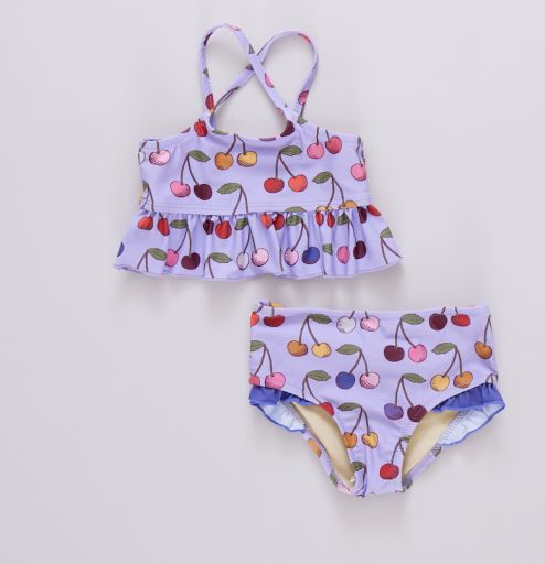 girls joy tankini - lavender cherry