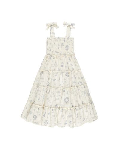 TAYLOR DRESS || MEDITERRANEAN, Colour: IVORY, Season: RCSS25_D1, Size: 8-9Y