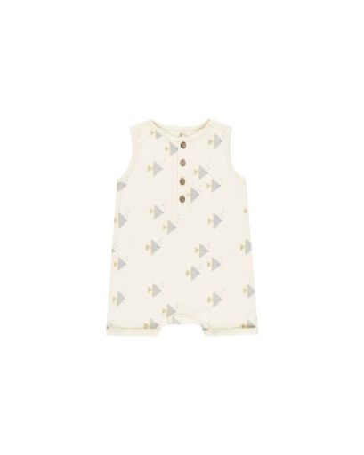 DAVIS ROMPER || ANGEL FISH, Colour: IVORY, Season: RCSS25_D1, Size: 6-12M