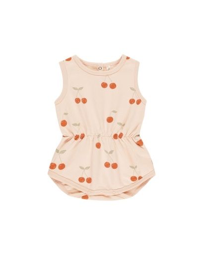 CINCH PLAYSUIT || CHERRIES, Colour: SHELL, Season: RCSS25_D1, Size: 3-6M