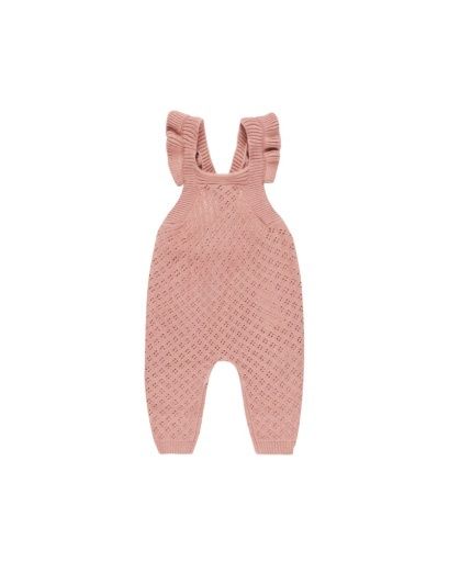 POINTELLE KNIT OVERALLS || LIPSTICK, Colour: LIPSTICK, Season: QMSS25_D1, Size: 0-3M