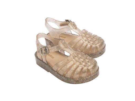 MINI MELISSA POSSESSION SHINY BABY, Colour: BF152-BEIGE SILVER GLITTER, Season: 2025/SS, Size: 5