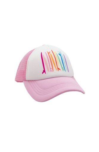 RAINBOW SURF TRUCKER HAT, Colour: Pink, Size: YOUTH