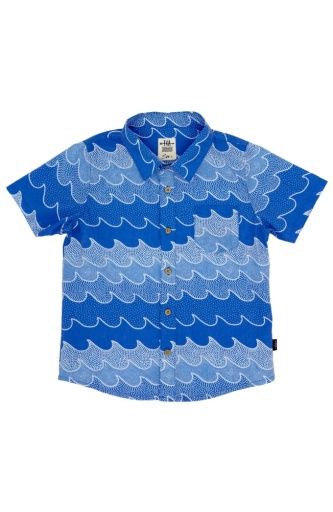 COSMIC WAVES BUTTON DOWN, Size: 8-9Y