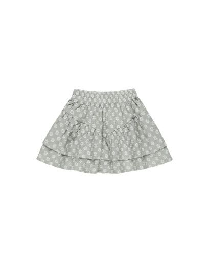 TIERED MINI SKIRT || SEAFOAM