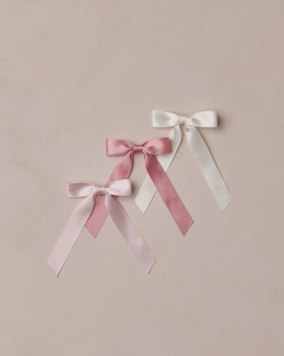 SATIN RIBBON BOWS | IVORY, ROSE, RASPBERRY