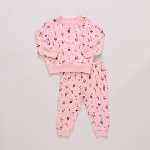 baby jax jogger set - mini candy cane, Size: 18/24M