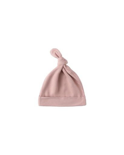 BAMBOO KNOTTED BABY HAT || ROSE