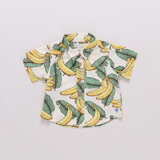 baby boys jack shirt - banana leaves, Colour: ban, Season: 2026 spring/summer, Size: 6/12M