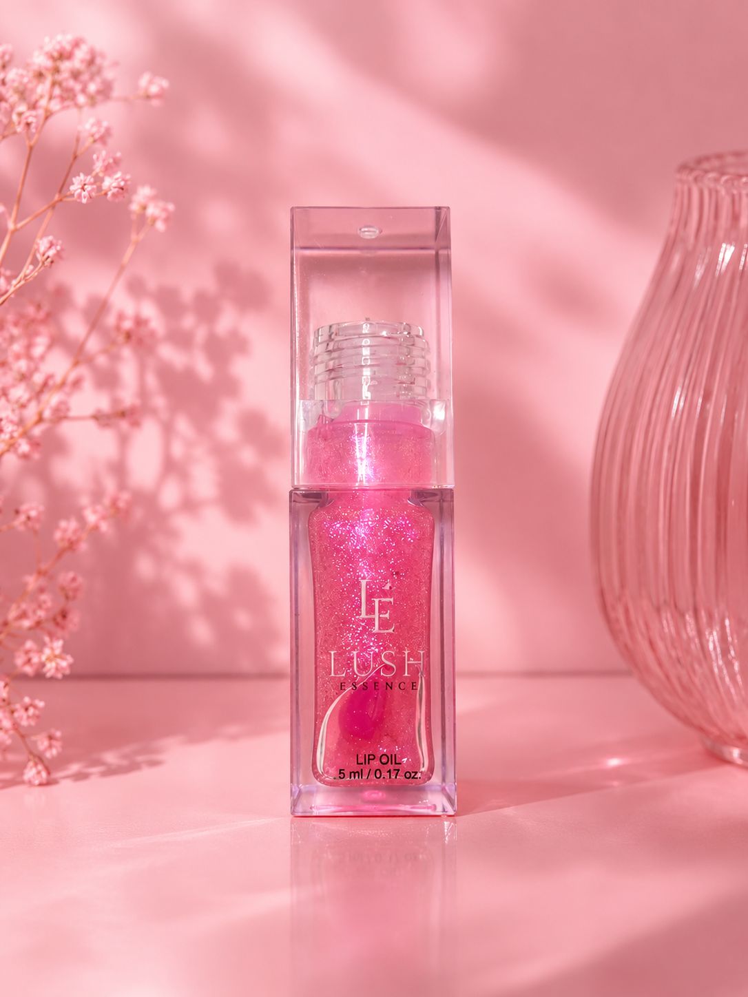 Rosy Glittery Pink Oil