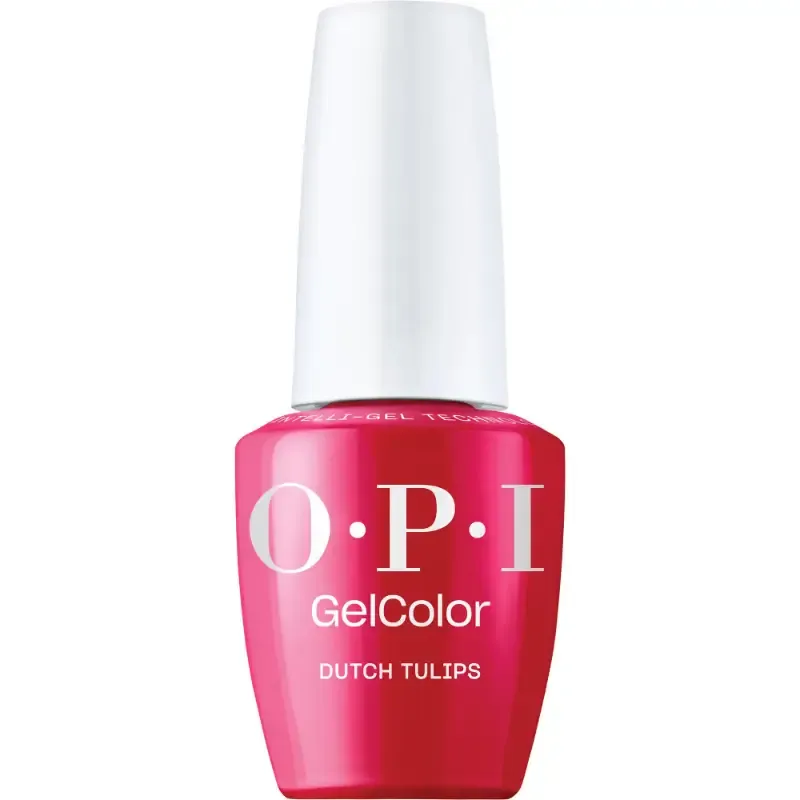 Rode gellak met glansafwerking, genaamd "Dutch Tulips" – Een elegante en klassieke kleur die je nagels een tijdloze en stijlvolle uitstraling geeft.