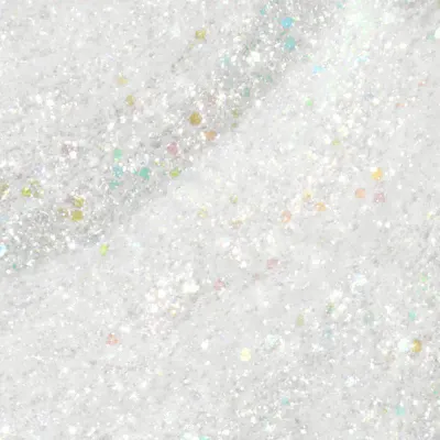 OPI Optical Nailusion white gel polish with glitter finish. Semi-permanent nail polish in a sparkling white shade with a touch of glitter, perfect for an elegant and festive look.