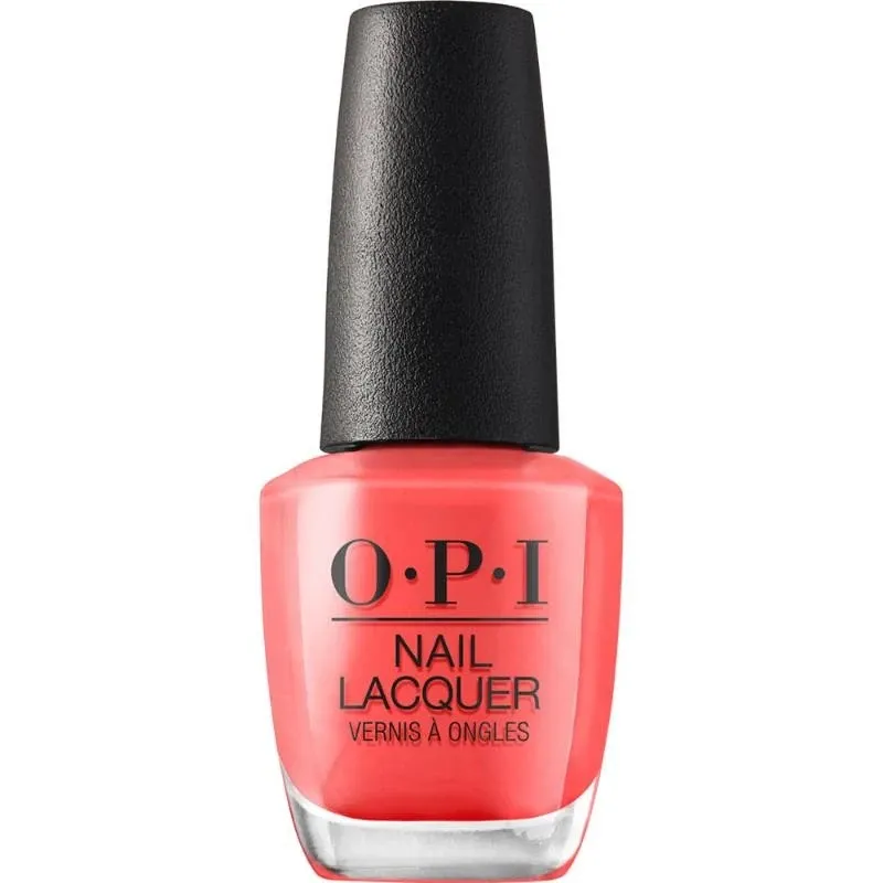 OPI nagellak Live.Love.Carnaval, levendige oranje tint met een glanzende afwerking voor een feestelijke en energieke uitstraling.