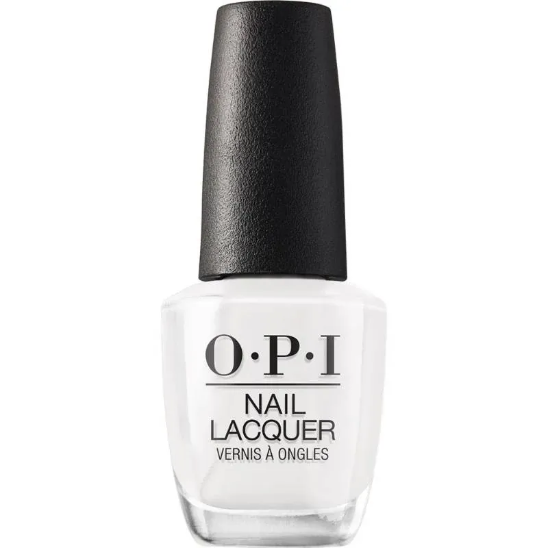 OPI nagellak Alpine Snow 15ml – witte glanzende afwerking, klassiek en langhoudend voor beautyprofessionals.