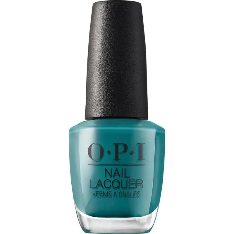 OPI Is That a Spear in Your Pocket? nagellak – blauwgroene kleur met glanzende afwerking voor een elegante look.