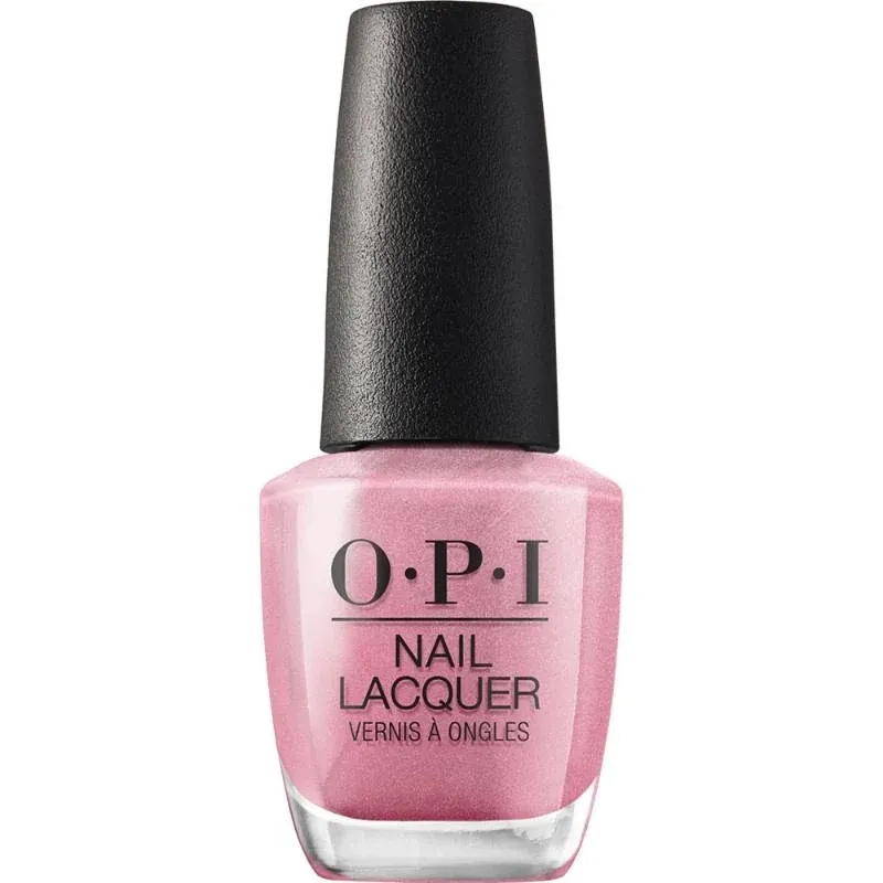 Aphrodite's pink nightie - 15ml OPI Aphrodite's Pink Nightie nail polish – pink with a glitter finish for a glamorous and playful look.