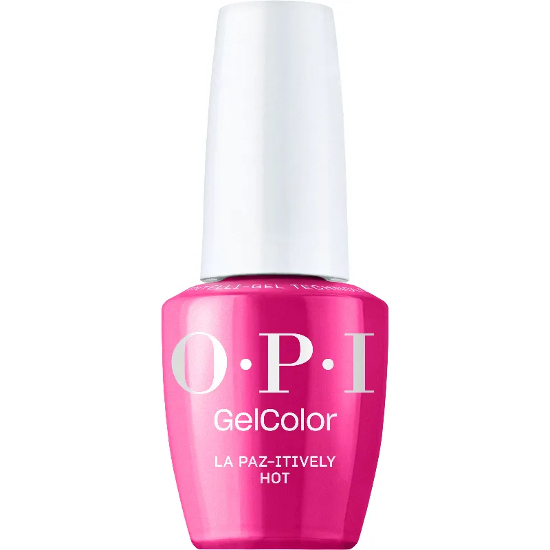 La Paz-itively Hot OPI GelColor fles met intens roze gelkleur en glanzende finish