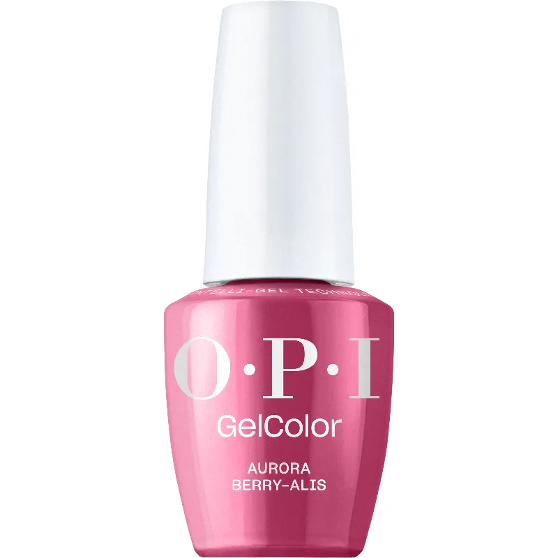 Aurora Berry-alis OPI GelColor fles met intens dieproze crème gellak