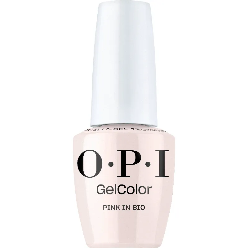Pink in Bio OPI GelColor fles met lichtroze crème gellak