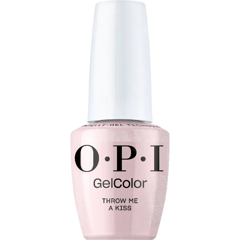 Throw Me a Kiss OPI GelColor fles met iriserende roze gellak