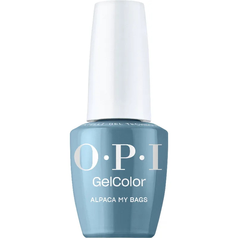 Alpaca My Bags OPI GelColor fles met glanzende leiblauwe crème gellak