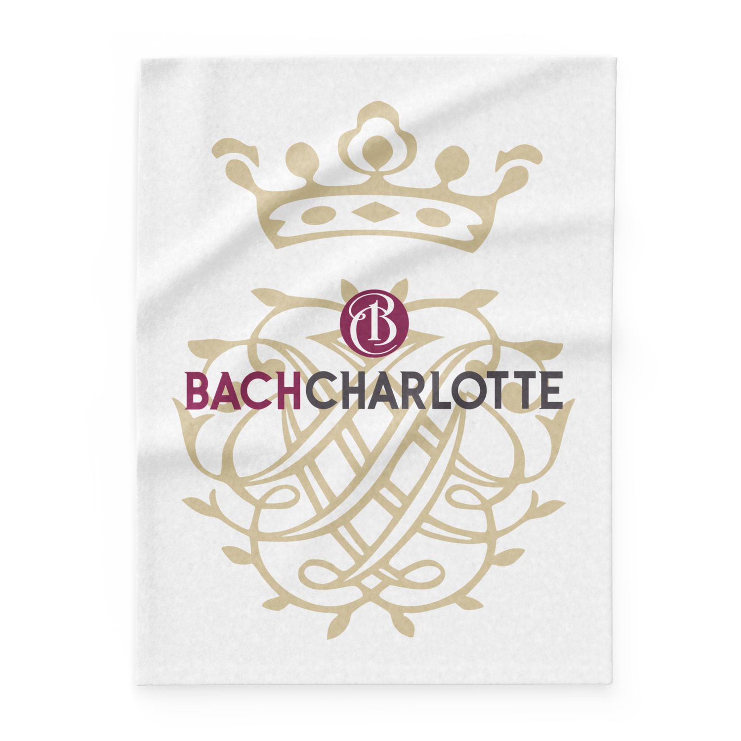 Bach Charlotte with JSB Monogram Fleece blanket