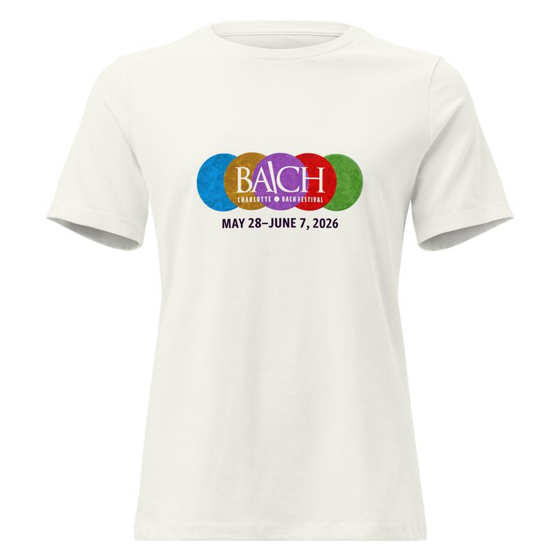 Women's Relaxed T-Shirt - Charlotte Bach Festival ’26 - Vintage White