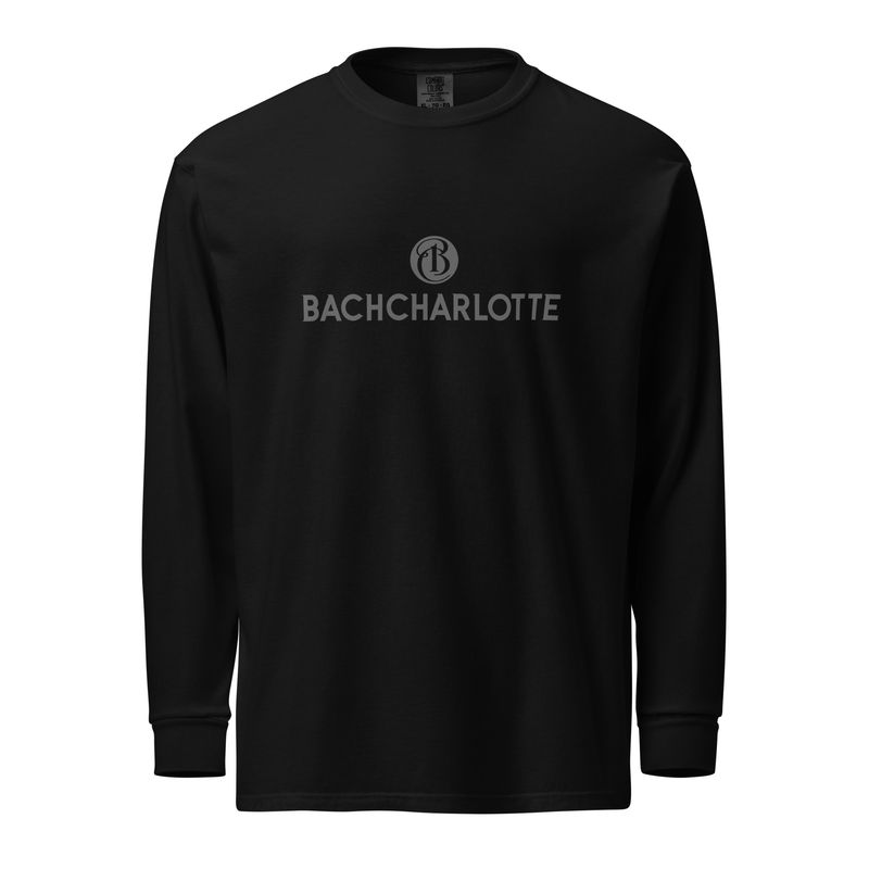 Garment-Dyed Heavyweight Long-Sleeve 1-Color Logo Shirt