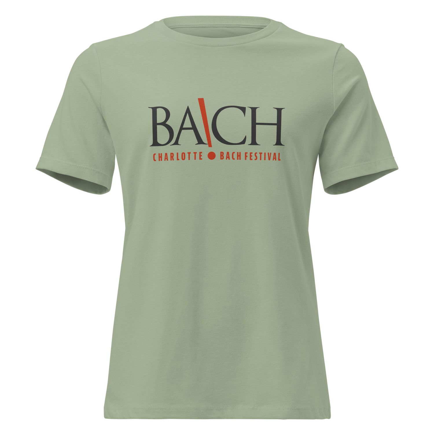 Women's Relaxed T-Shirt - Charlotte Bach Festival - Sage Green
