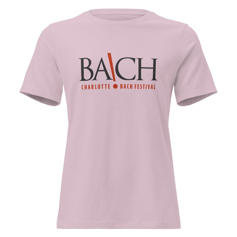 Women's Relaxed T-shirt - Light Violet with Charlotte Bach Festival logo
