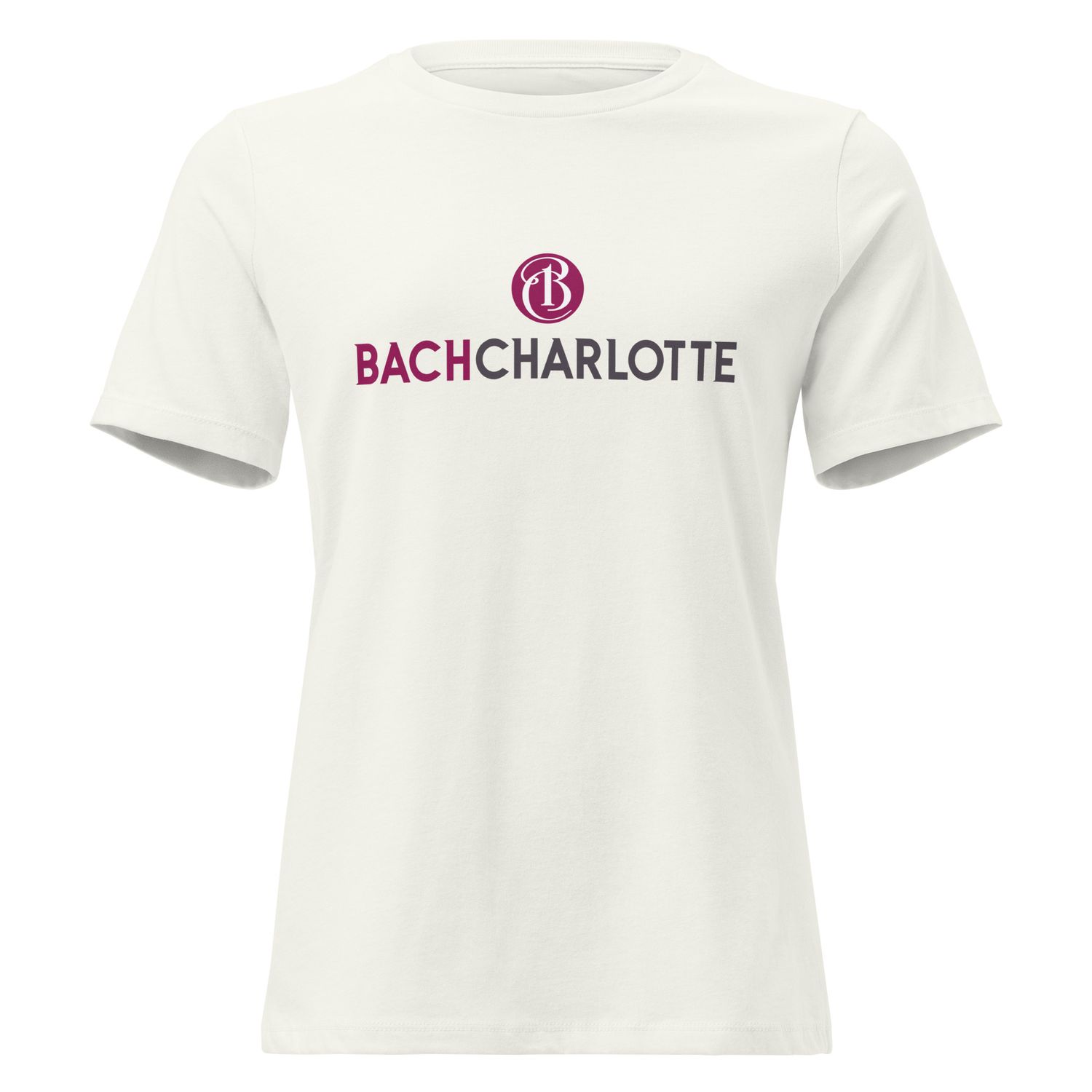 Women's Relaxed T-Shirt - Vintage White with Bach Charlotte logo