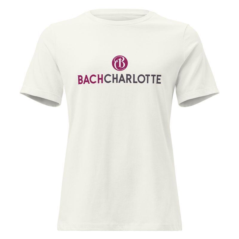 Women's Relaxed T-Shirt - Vintage White with Bach Charlotte logo